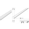 DXAP02KIT. Kit de perfil para tira extraplana de led, con ceja, que incluye, perfil rectangular de aluminio de 2 m,