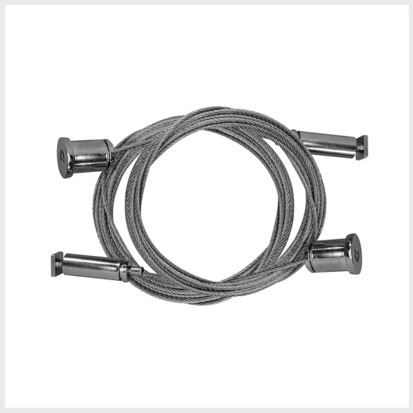 KITCOL3551 Kit de 2 cables de acero y 4 soportes para perfil de aluminio ILUPA3551UGR, 2 m de largo