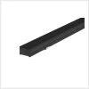 PA1612NKIT Kit de perfil de aluminio sin ceja, acabado negro de sobreponer o empotrar de 2 m