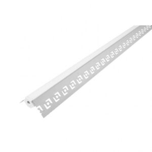 ILUPA646KIT. Kit de perfil para tira extraplana esquinero trimless, de led que incluye, perfil rectangular de aluminio acabado natural de 2 m,